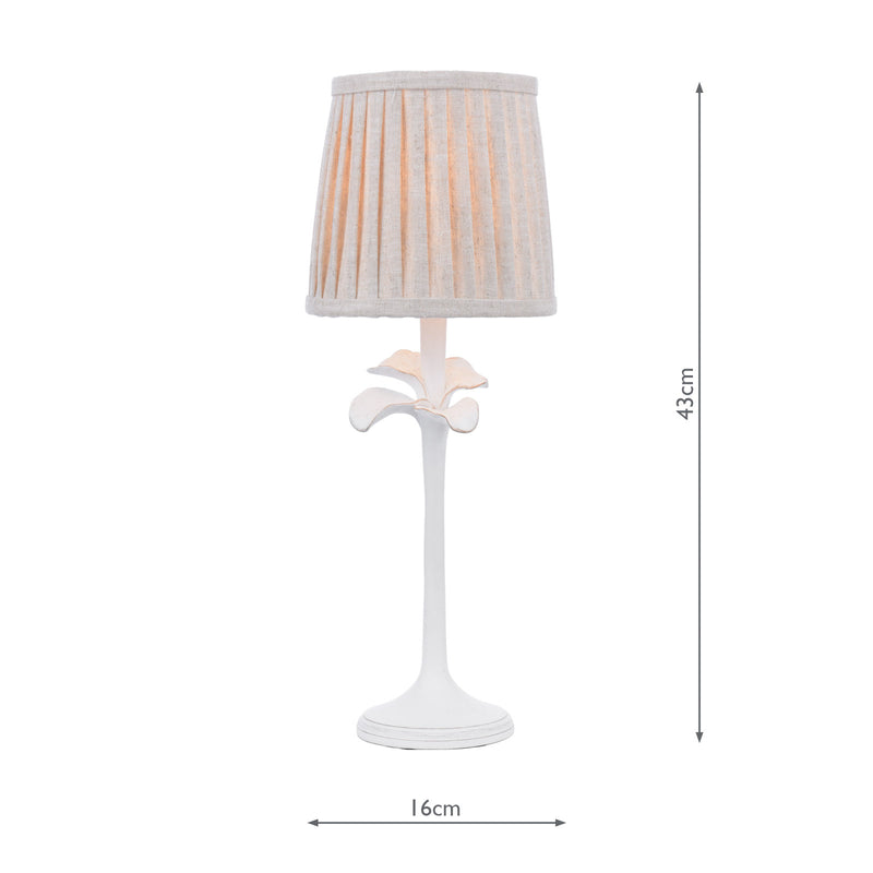 Laura Ashley Eleni Table Lamp Matt White With Shade • LA3756510-Q