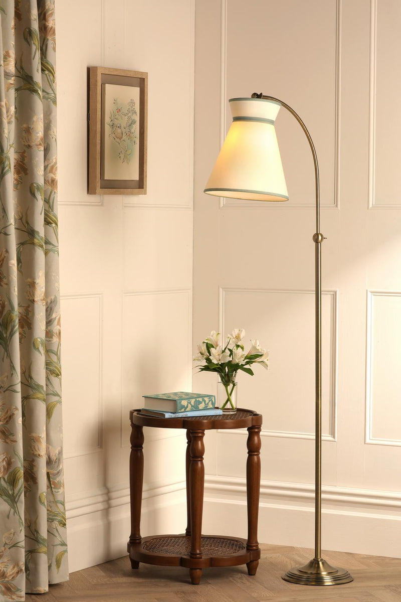 Laura Ashley Dearham Floor Lamp Antique Brass With Shade • LA3756517-Q