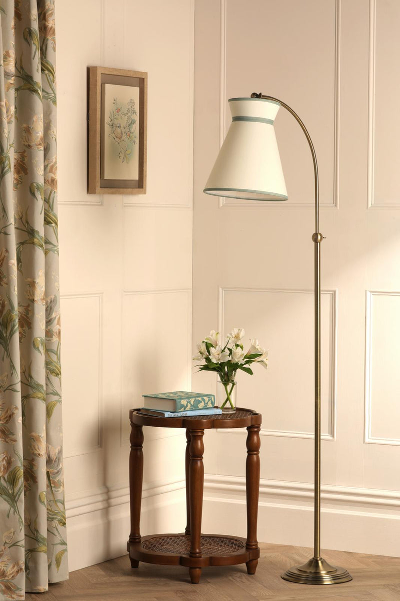 Laura Ashley Dearham Floor Lamp Antique Brass With Shade • LA3756517-Q