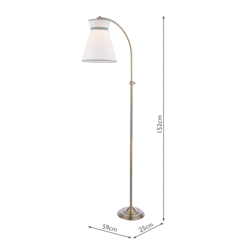 Laura Ashley Dearham Floor Lamp Antique Brass With Shade • LA3756517-Q