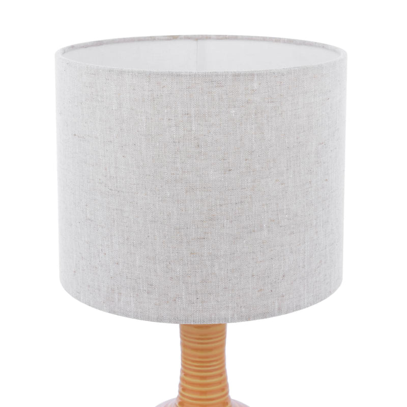 Laura Ashley Padley Table Lamp Yellow Ceramic and Antique Brass With Shade • LA3756519-Q