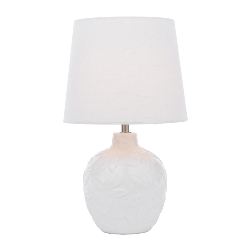Laura Ashley Redhall Table Lamp White Ceramic and Polished Chrome With Shade • LA3756521-Q
