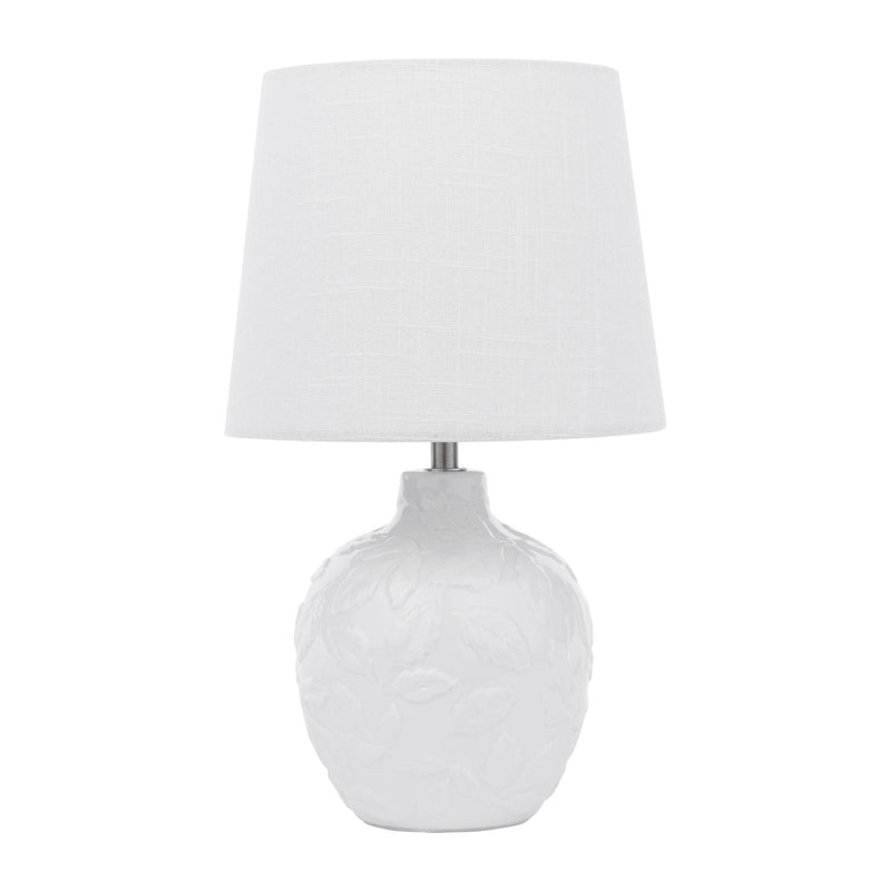 Laura Ashley Redhall Table Lamp White Ceramic and Polished Chrome With Shade • LA3756521-Q