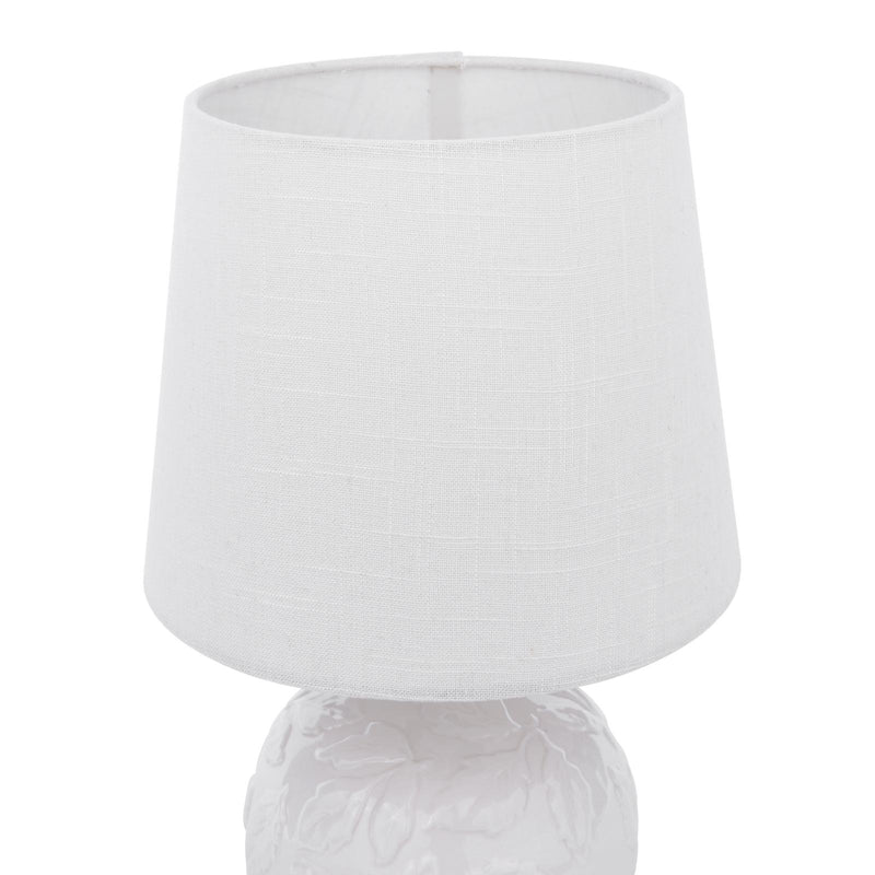 Laura Ashley Redhall Table Lamp White Ceramic and Polished Chrome With Shade • LA3756521-Q