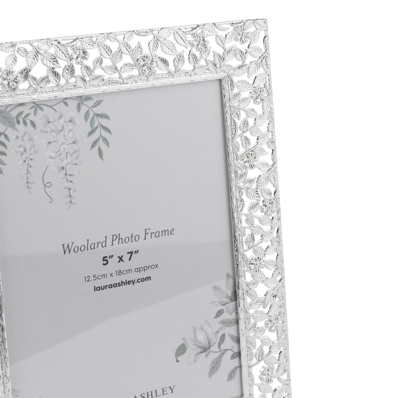 Laura Ashley Woolard Photo Frame Polished Silver 5" x 7" • LA3756541-Q