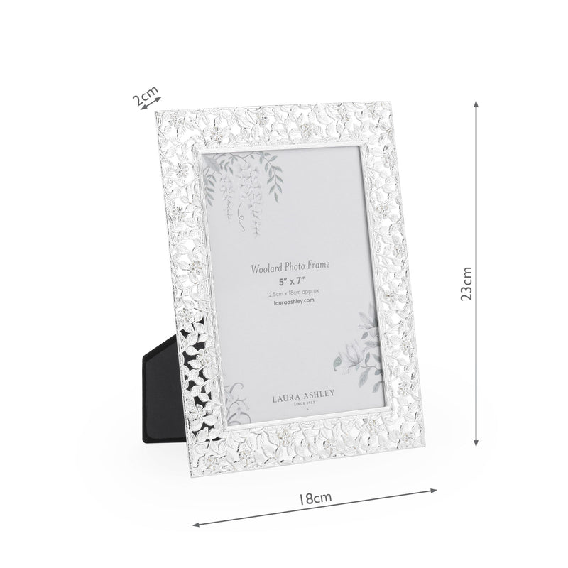 Laura Ashley Woolard Photo Frame Polished Silver 5" x 7" • LA3756541-Q