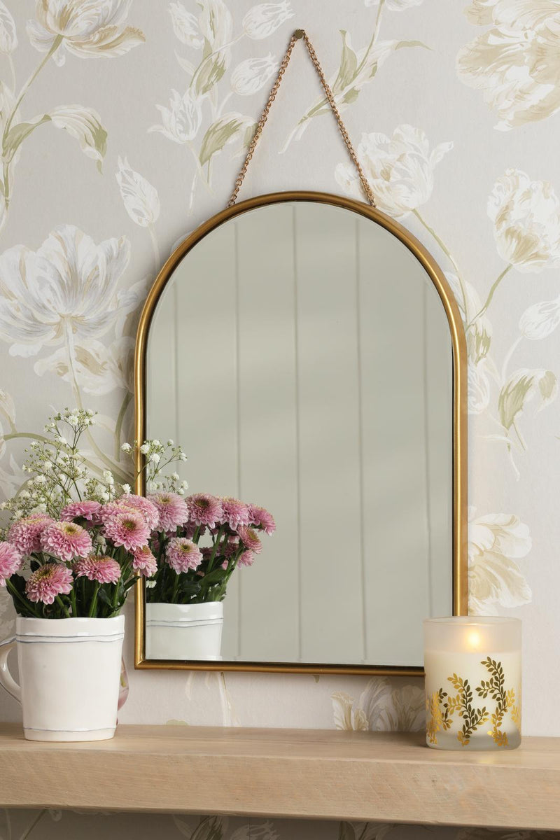 Laura Ashley Roughton Mirror Polished Brass 40 X 29cm • LA3756561-Q