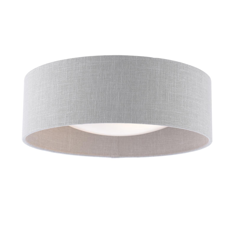 Laura Ashley Bacall 2 Light Flush Natural and White With Shade • LA3756564-Q