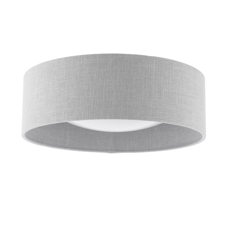 Laura Ashley Bacall 2 Light Flush Natural and White With Shade • LA3756564-Q