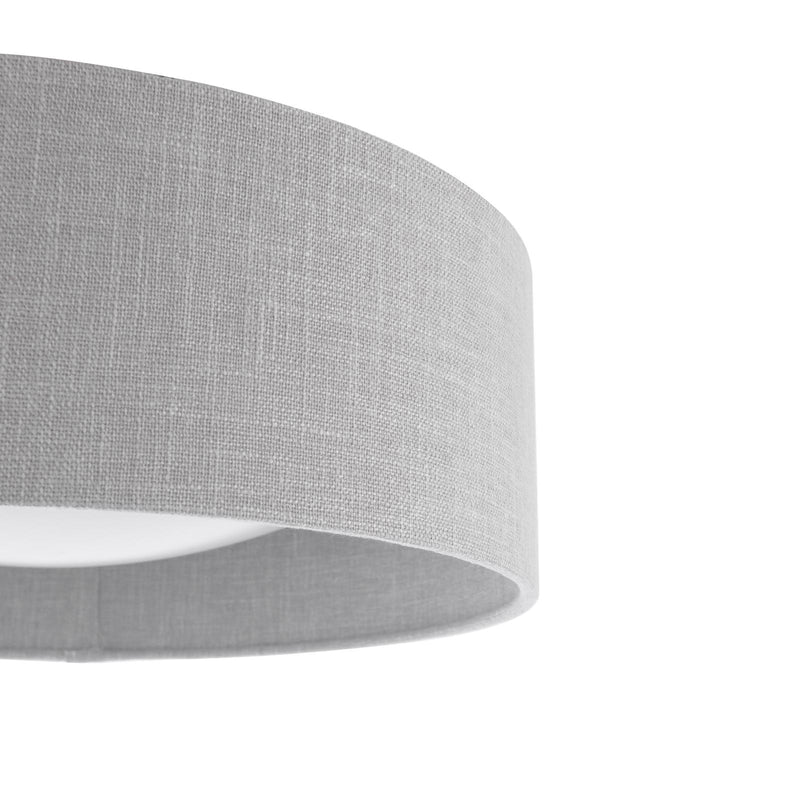 Laura Ashley Bacall 2 Light Flush Natural and White With Shade • LA3756564-Q