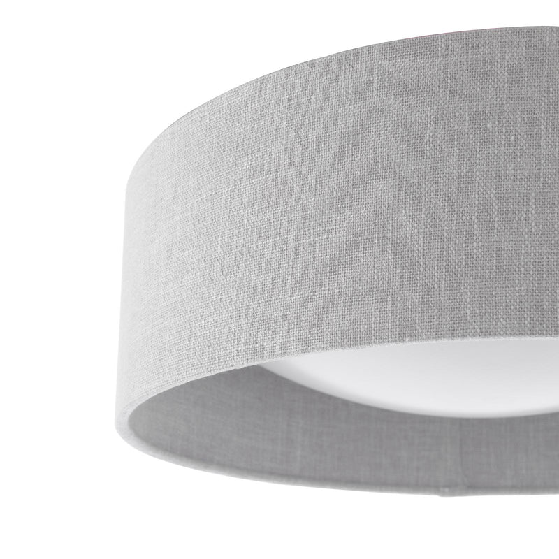 Laura Ashley Bacall 2 Light Flush Natural and White With Shade • LA3756564-Q