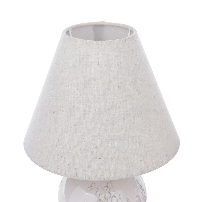 Laura Ashley Pussywillow Table Lamp Cream Ceramic With Shade (Twin Pack) • LA3756565-Q