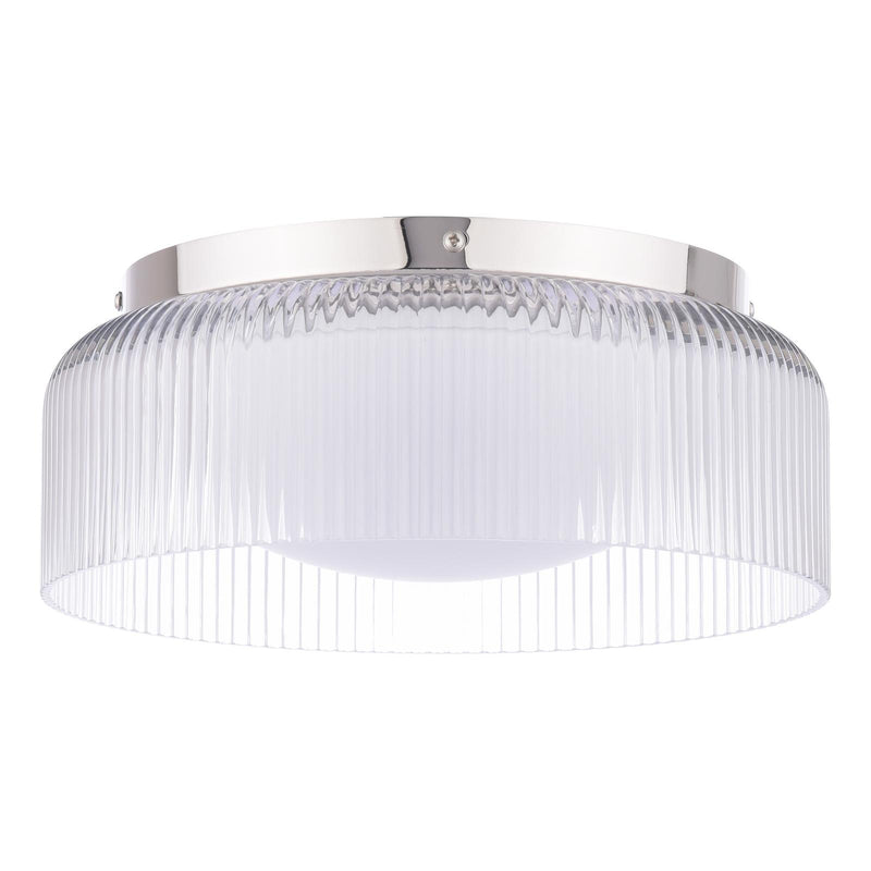 Laura Ashley Charissa Bathroom Ceiling Light Polished Chrome and Ribbed Glass IP44 • LA3756570-Q