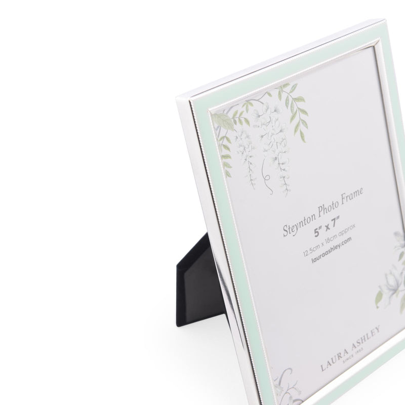 Laura Ashley Steynton Photo Frame Satin Blue 5" x 7" • LA3756581-Q