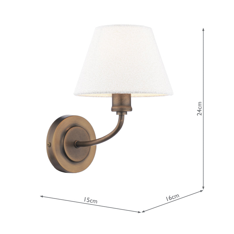Laura Ashley Denston Wall Light Antique Bronze With Shade • LA3756583-Q