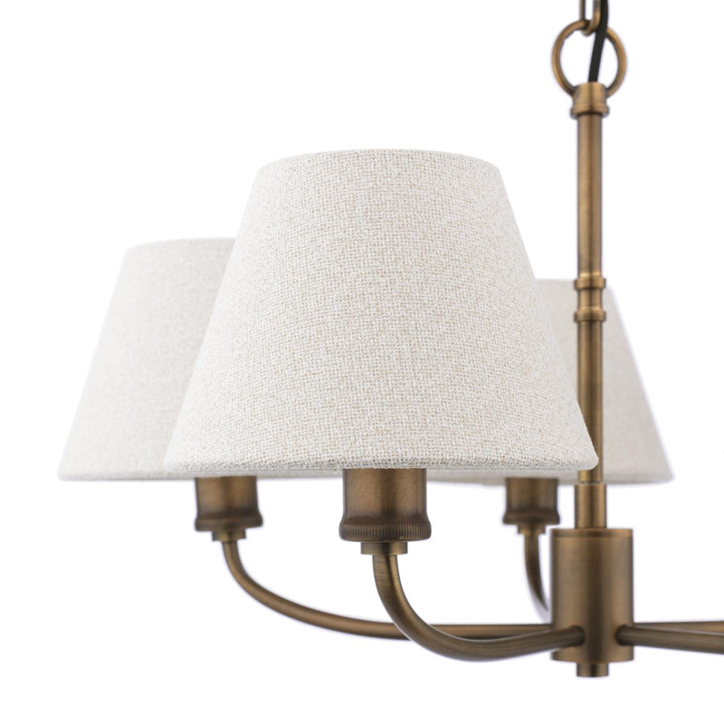 Laura Ashley Denston 5 Light Pendant Antique Bronze With Shade • LA3756585-Q