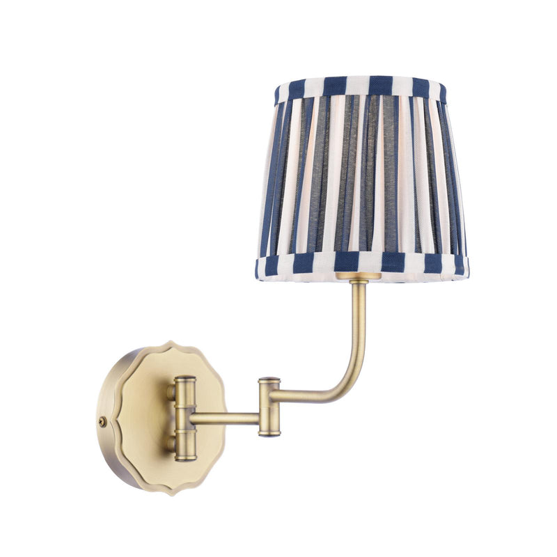 Laura Ashley Denwick Wall Light Matt Antique Brass With Shade • LA3756599-Q