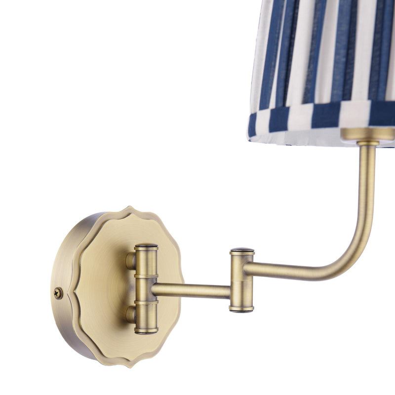 Laura Ashley Denwick Wall Light Matt Antique Brass With Shade • LA3756599-Q