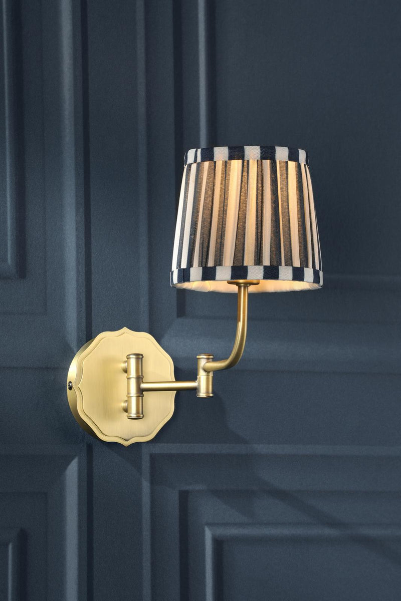 Laura Ashley Denwick Wall Light Matt Antique Brass With Shade • LA3756599-Q