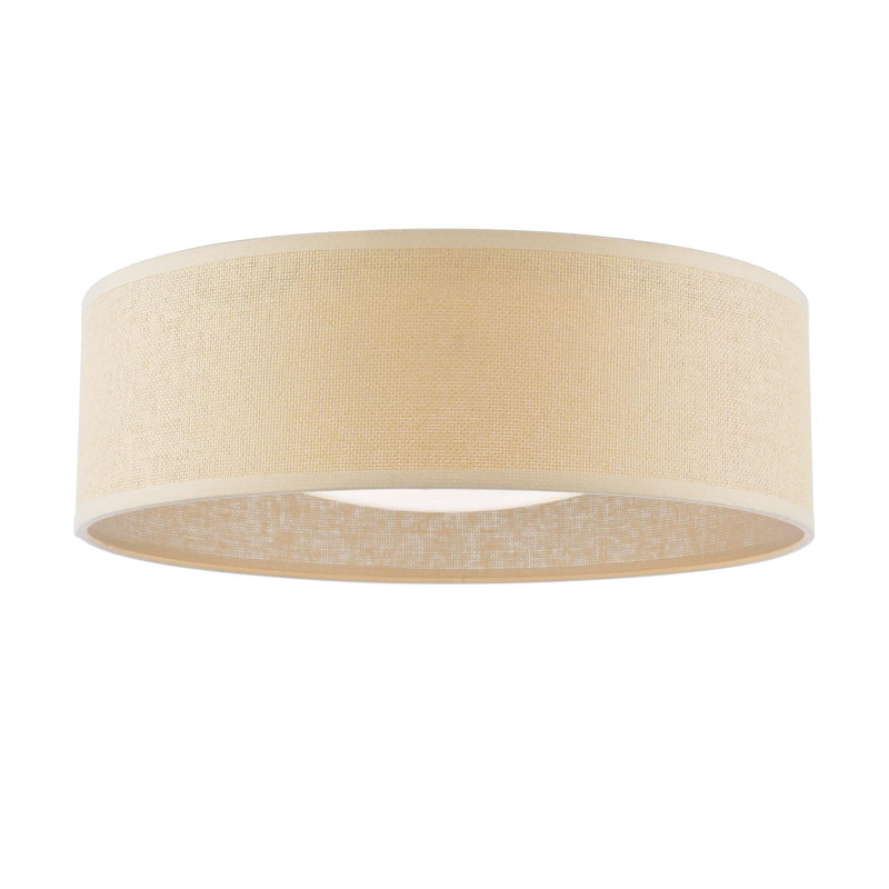 Laura Ashley Buckenham 2 Light Flush Rattan Shade With Diffuser • LA3756607-Q