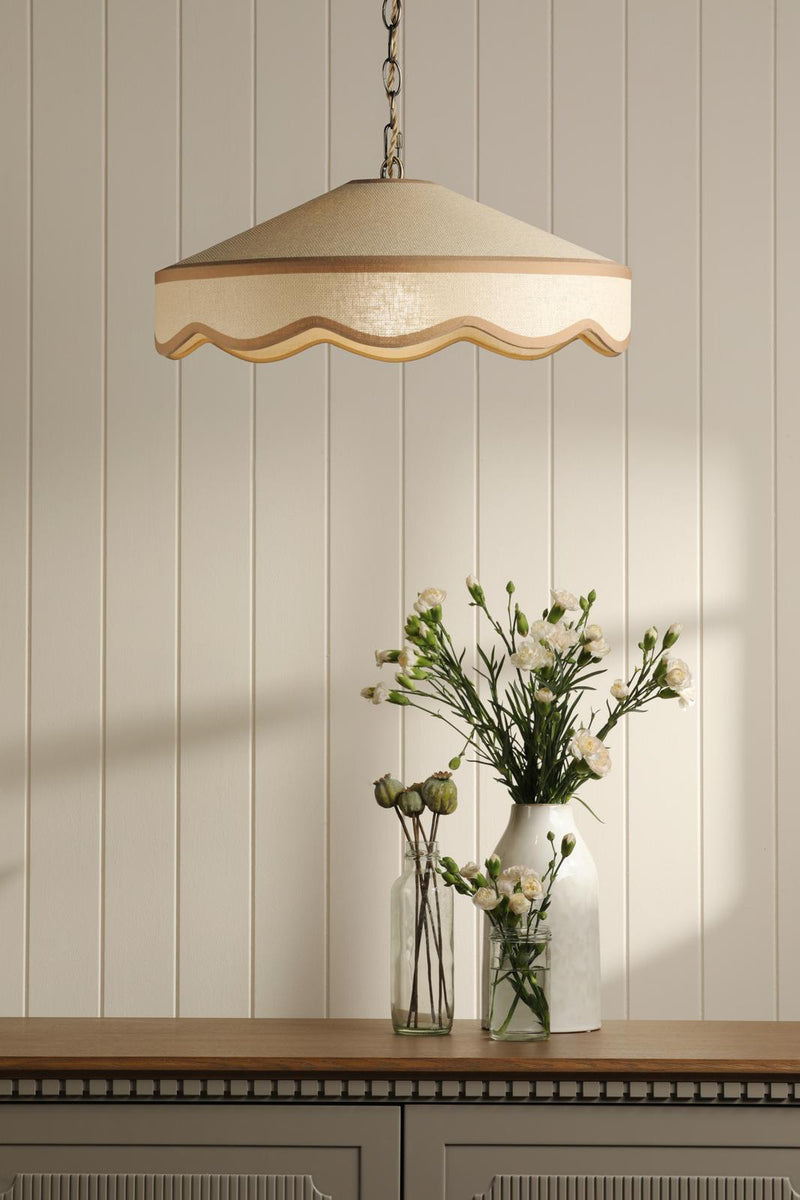 Laura Ashley Buckenham Pendant Rattan • LA3756608-Q