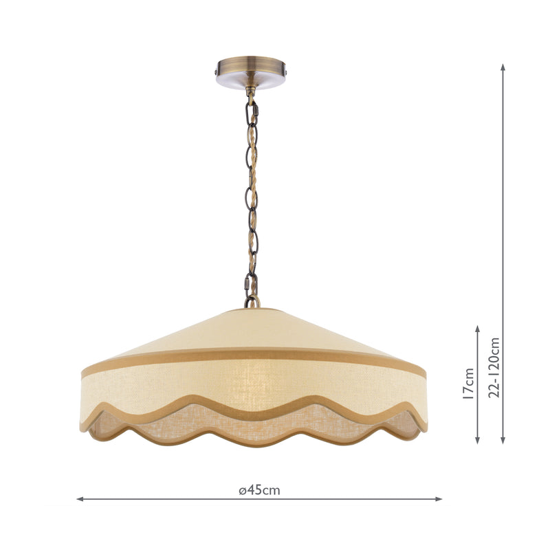 Laura Ashley Buckenham Pendant Rattan • LA3756608-Q