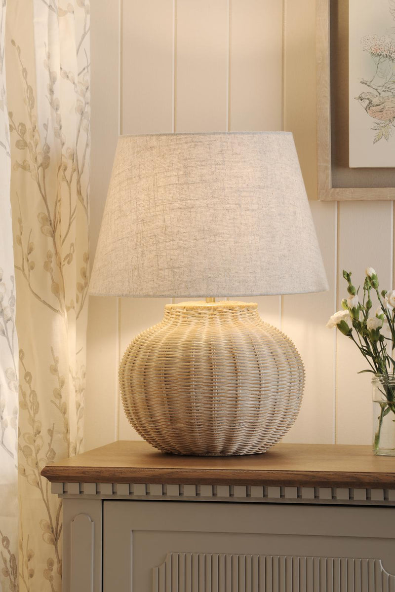 Laura Ashley Fernhill Large Table Lamp Matt Cream With Shade • LA3756613-Q
