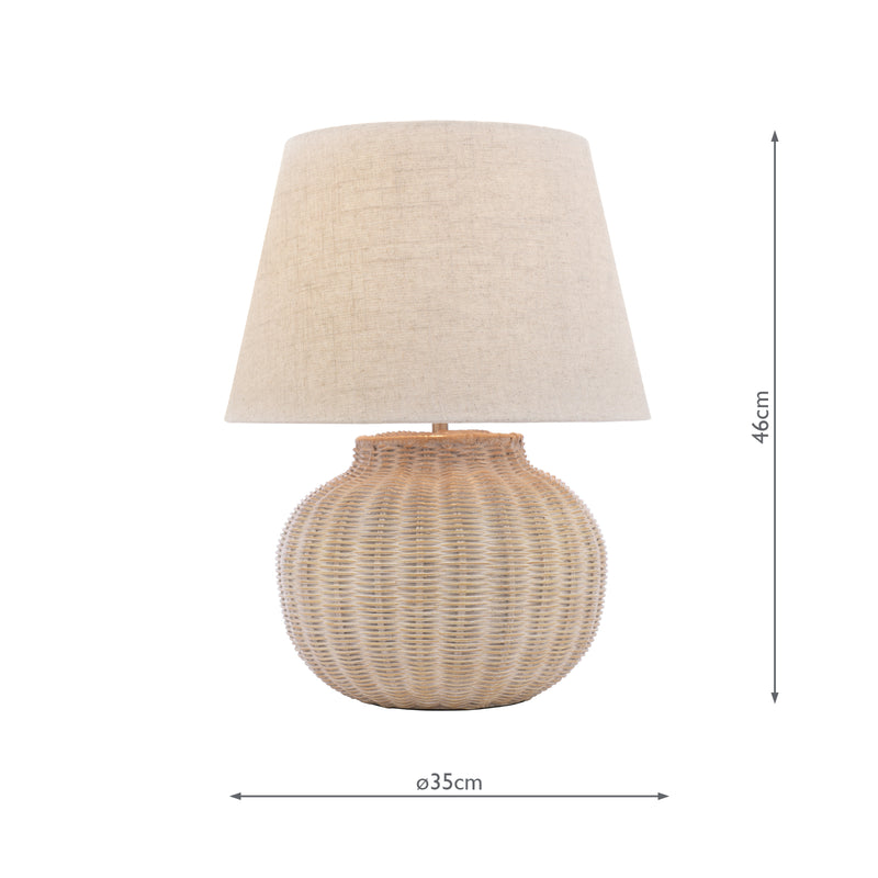 Laura Ashley Fernhill Large Table Lamp Matt Cream With Shade • LA3756613-Q