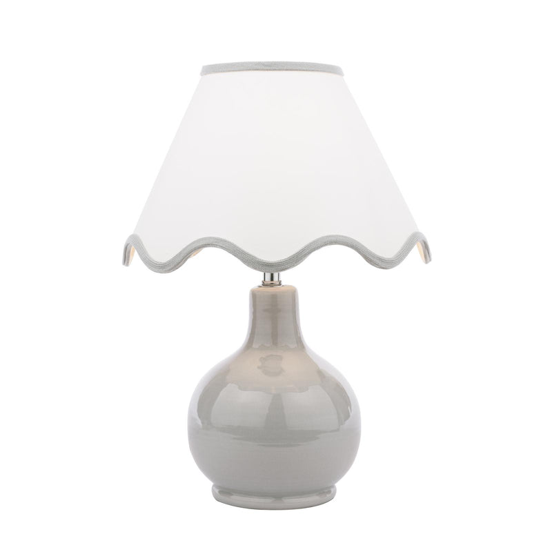 Laura Ashley Bramhope Table Lamp Grey Ceramic With Shade • LA3756614-Q