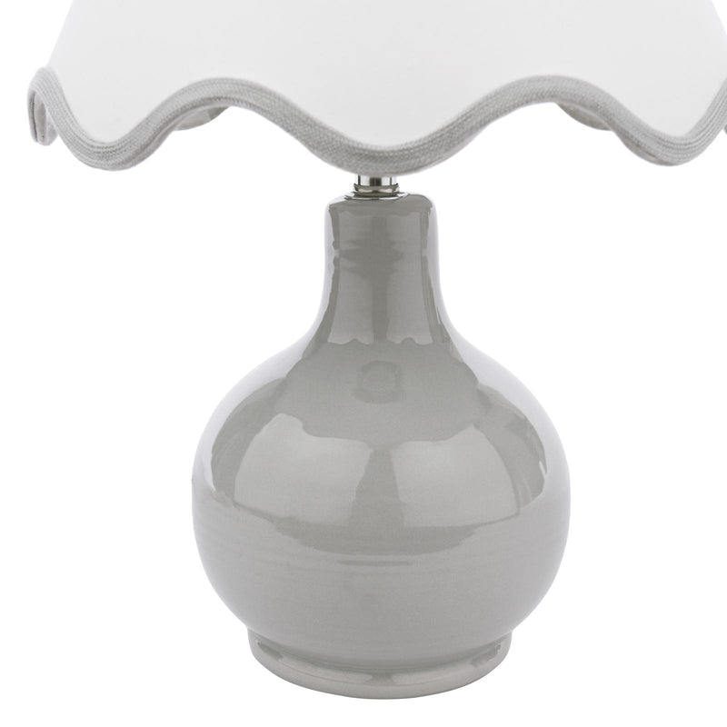 Laura Ashley Bramhope Table Lamp Grey Ceramic With Shade • LA3756614-Q