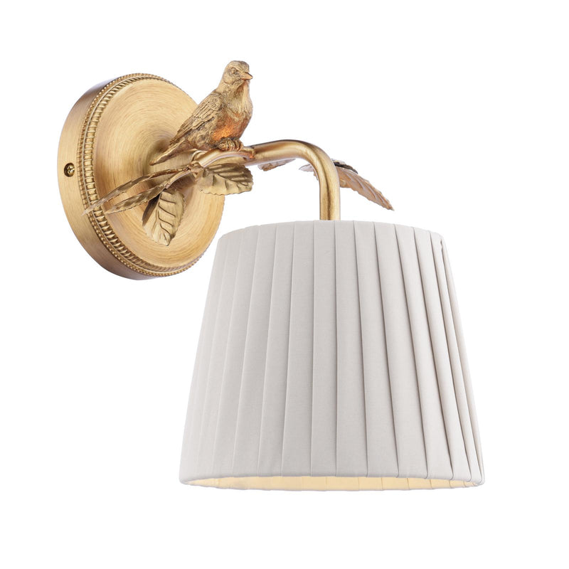 Laura Ashley Egelton Wall Light Aged Brass With Shade • LA3756615-Q