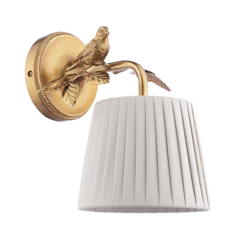 Laura Ashley Egelton Wall Light Aged Brass With Shade • LA3756615-Q