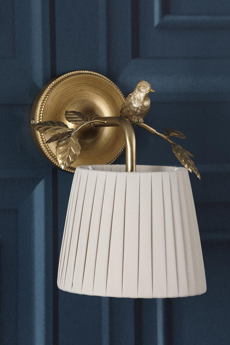 Laura Ashley Egelton Wall Light Aged Brass With Shade • LA3756615-Q