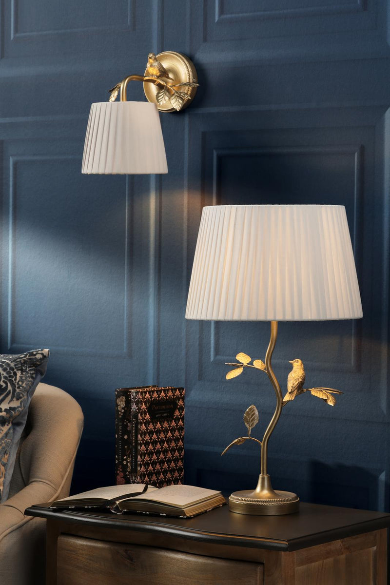 Laura Ashley Egelton Wall Light Aged Brass With Shade • LA3756615-Q