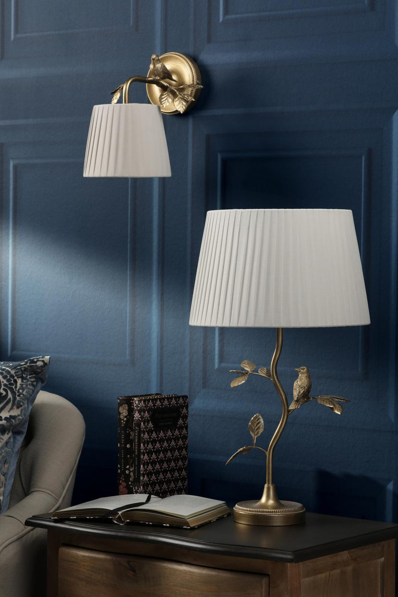 Laura Ashley Egelton Wall Light Aged Brass With Shade • LA3756615-Q
