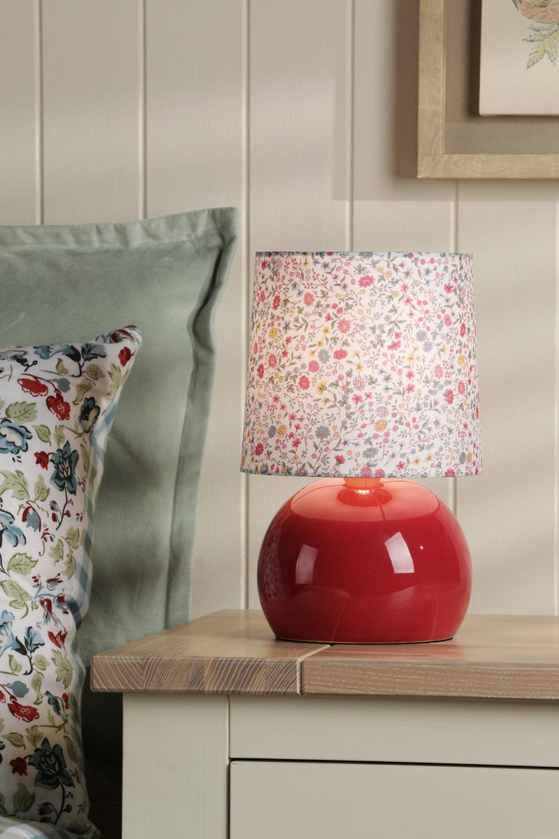 Laura Ashley Knowlton Table Lamp Pink Ceramic With Shade • LA3756617-Q