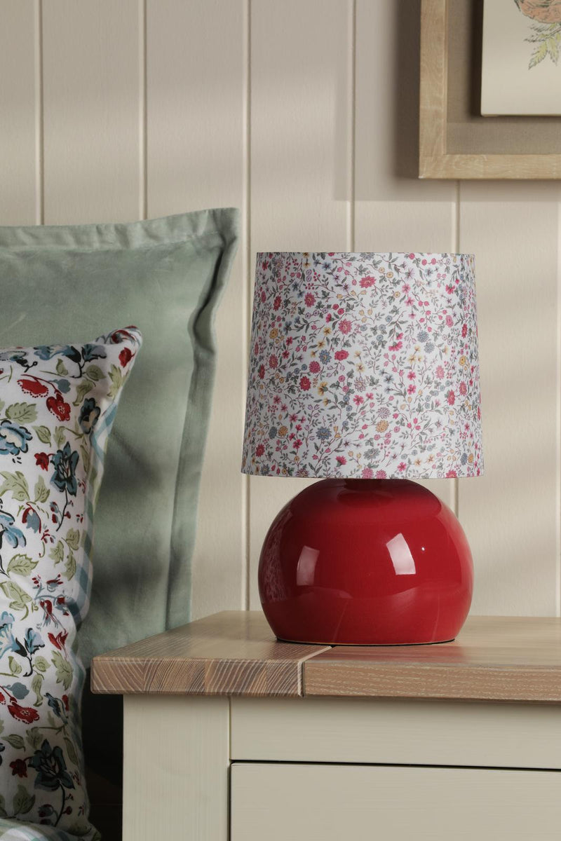 Laura Ashley Knowlton Table Lamp Pink Ceramic With Shade • LA3756617-Q