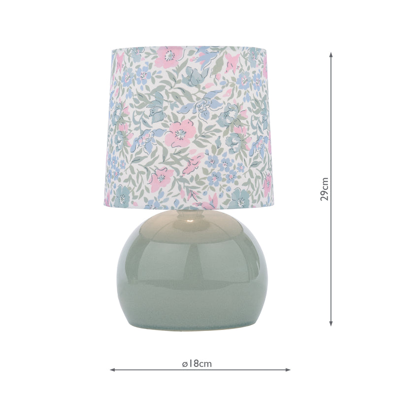 Laura Ashley Sherston Table Lamp Blue Ceramic With Shade • LA3756618-Q