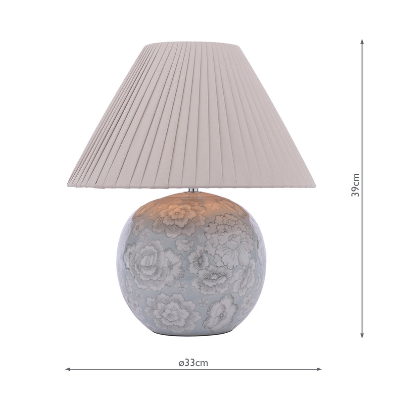 Laura Ashley Montford Table Lamp Blue Ceramic With Shade • LA3756619-Q