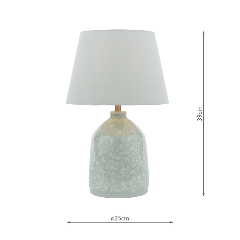 Laura Ashley Campion Table Lamp Blue Ceramic With Shade • LA3756621-Q