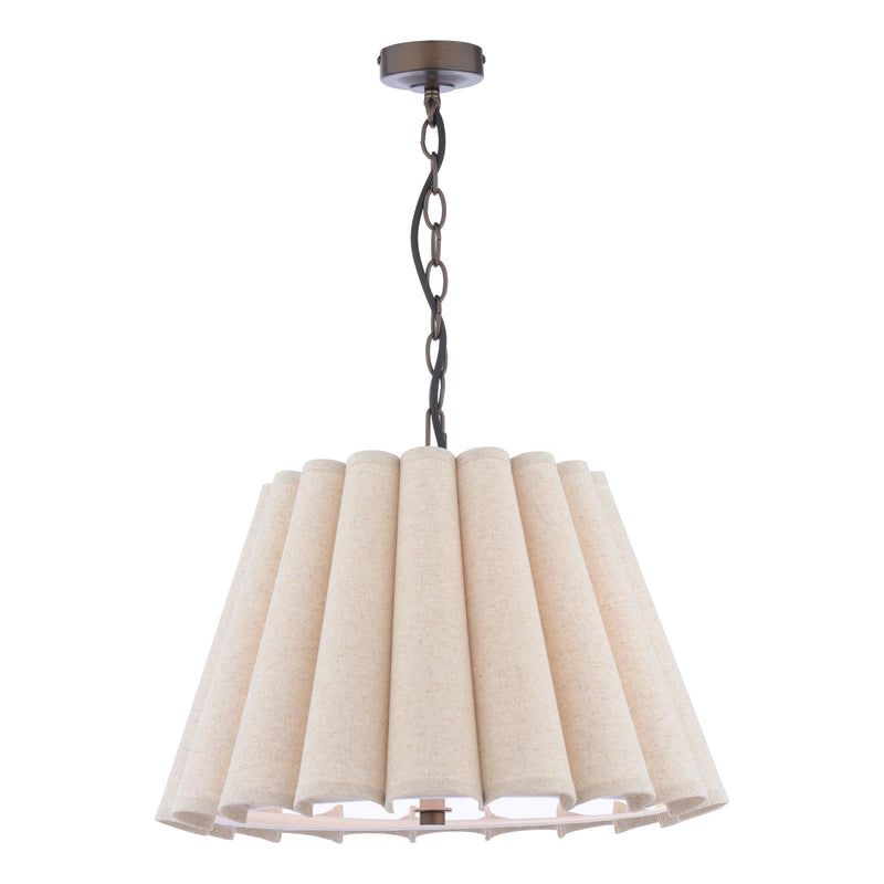 Laura Ashley Holwell 2 Light Pendant Antique Bronze With Shade • LA3756643-Q