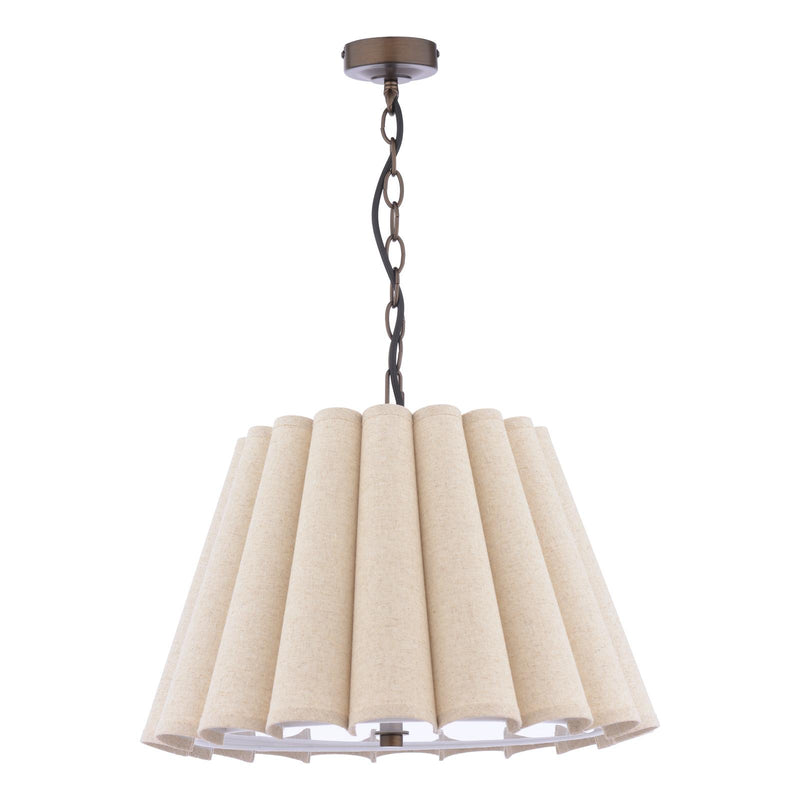 Laura Ashley Holwell 2 Light Pendant Antique Bronze With Shade • LA3756643-Q