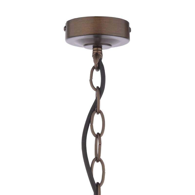 Laura Ashley Holwell 2 Light Pendant Antique Bronze With Shade • LA3756643-Q
