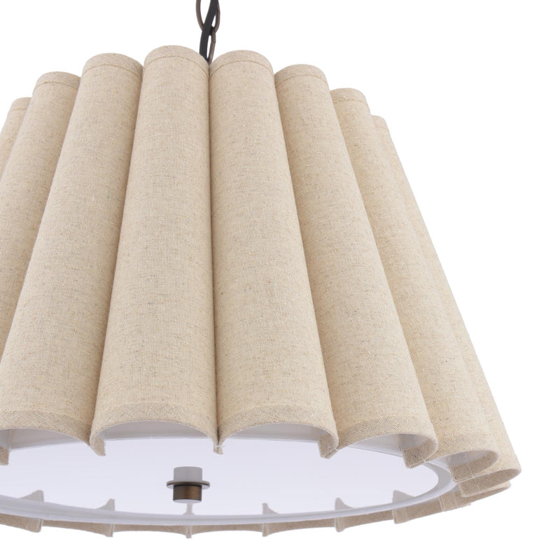 Laura Ashley Holwell 2 Light Pendant Antique Bronze With Shade • LA3756643-Q