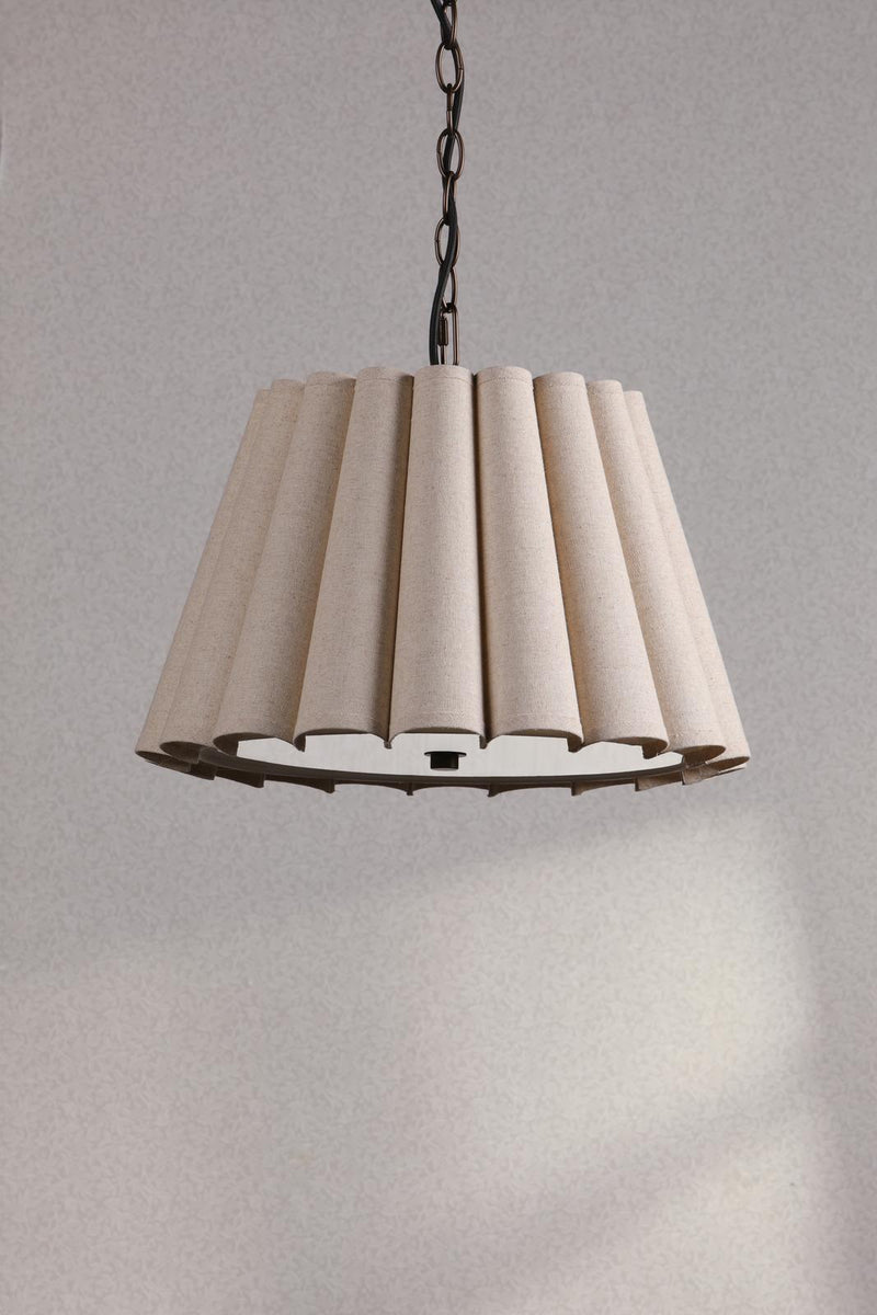 Laura Ashley Holwell 2 Light Pendant Antique Bronze With Shade • LA3756643-Q