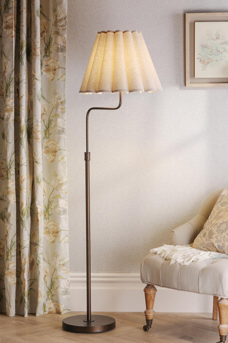Laura Ashley Holwell Floor Lamp Antique Bronze With Shade • LA3756645-Q