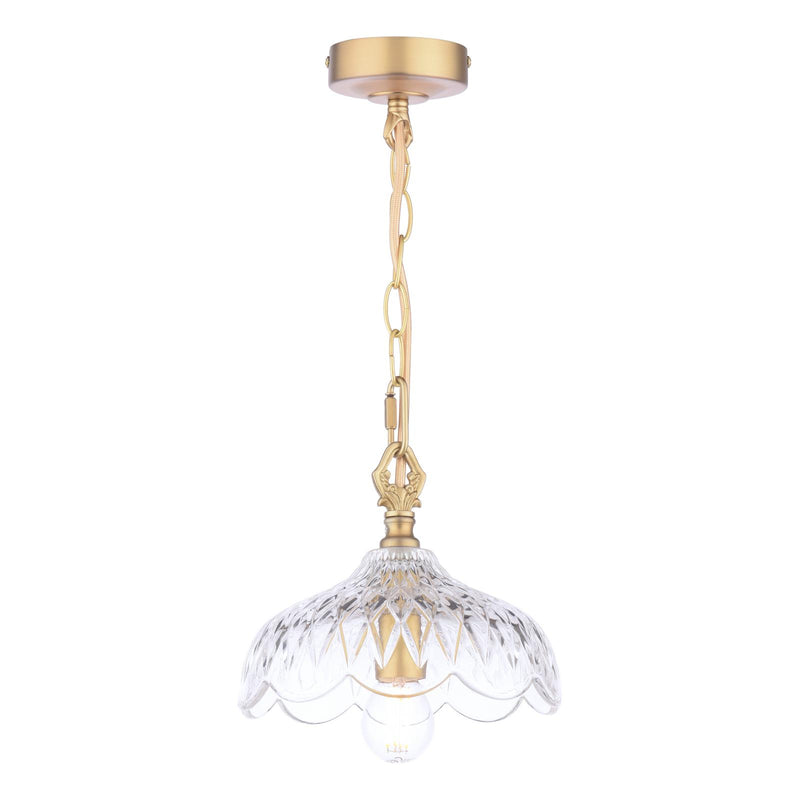 Laura Ashley Eversden Pendant Antique Brass and Crystal • LA3756652-Q