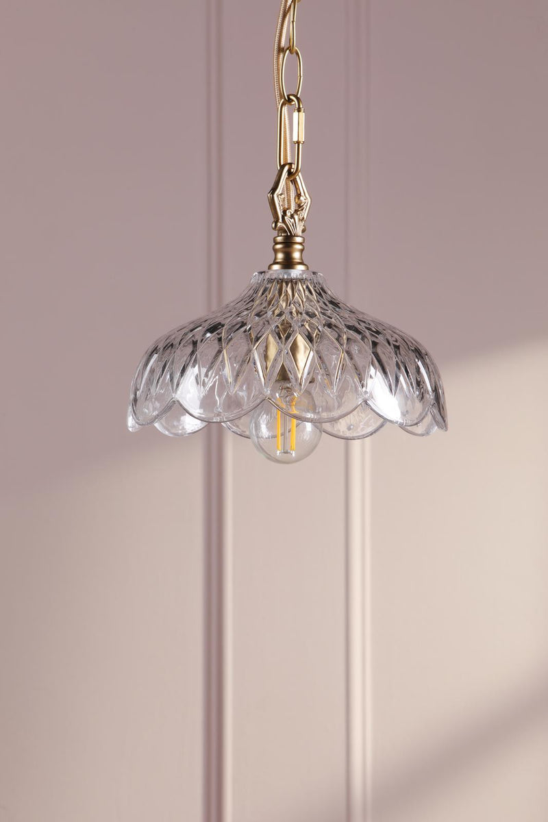 Laura Ashley Eversden Pendant Antique Brass and Crystal • LA3756652-Q