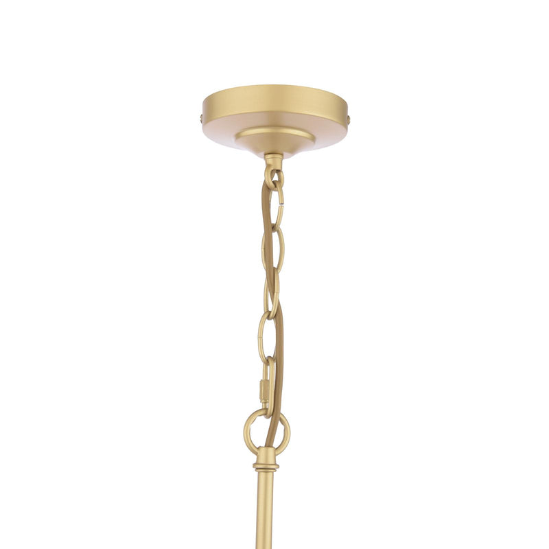 Laura Ashley Alexa 5 Light Pendant Glass and Matt Antique Brass • LA3756655-Q