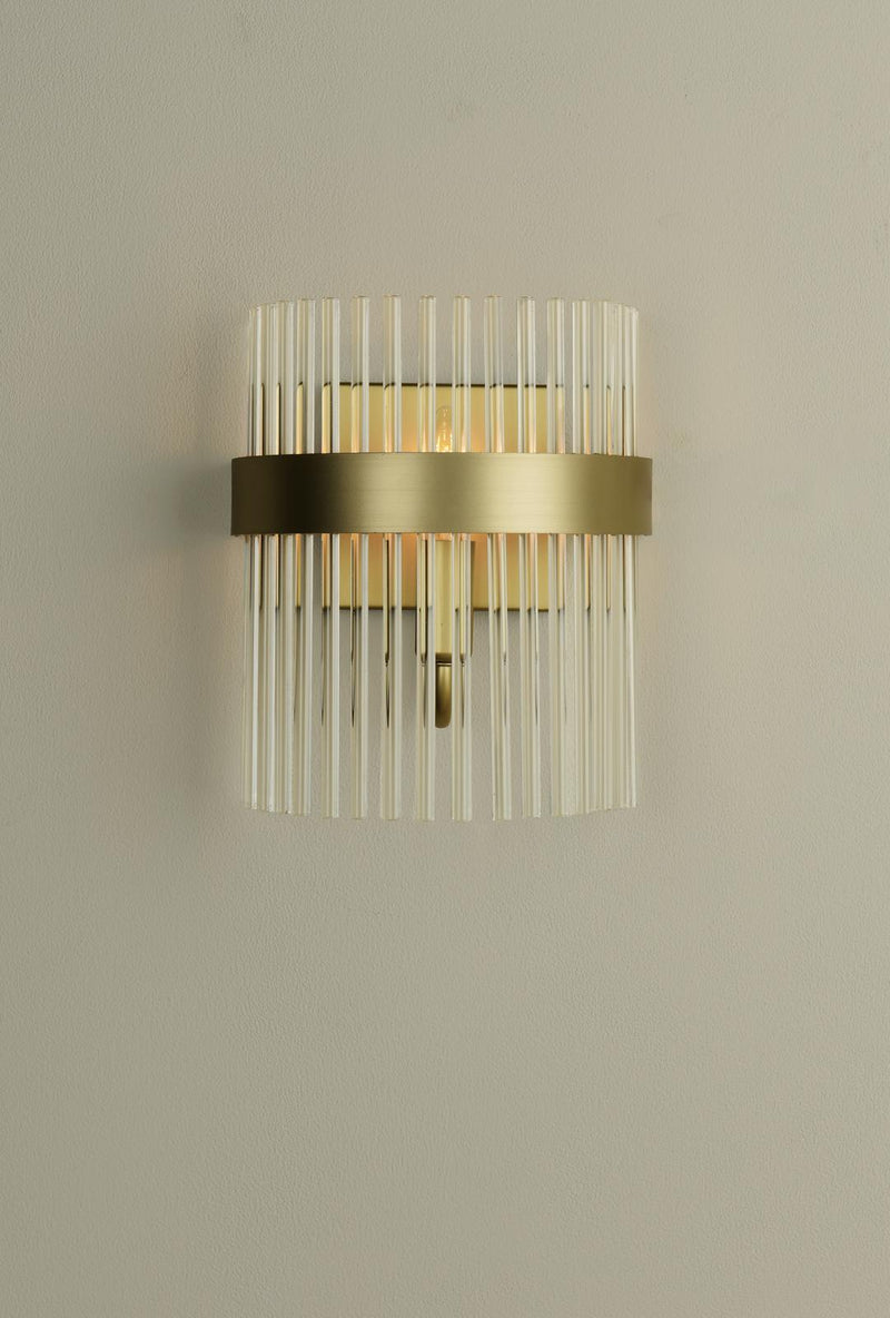 Laura Ashley Alexa Wall Light Glass and Matt Antique Brass • LA3756656-Q